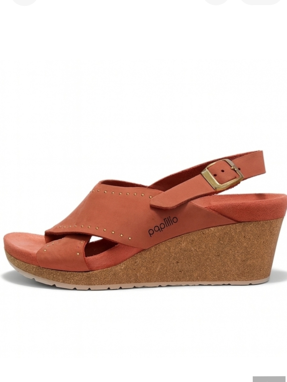 Papillio by Birkenstock Samira Studded Cork Wedge Sandals EU 40 Narrow US 9–9.5
